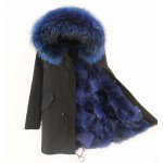 2016 army green winter jacket coat women parka real large Raccoon Fur Collar hooded natural fox real fur Thick Warm Fur liner
