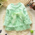 2016 autumn new born baby dress/soft and cute lace princess infant dress baby girls dres Baby clothes