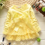 2016 autumn new born baby dress/soft and cute lace princess infant dress baby girls dres Baby clothes