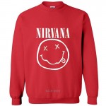 2016 autumn winter Hoodies Sweatshirts men Hoodies Hip Hop nirvana smile face letters printed Grey black Hoody Pullover ding