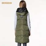 2016 free shipping winter vest women Quilting plus size Spliced PU down cotton hooded vintage waistcoat female outwear 3XL