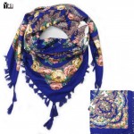 2016 hot sale new fashion woman Scarf square scarves tassel Printed Women Brand Wraps Winter autumn ladies shawls free shipping2