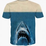 2016 new 3d animal t shirt printed deadpool t-shirt with shark head blue animal t shirt unisex casual short sleeve top tees