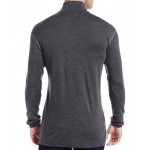 2016 new Brand 100% Pure Fine Merino Wool Men Mid weight 1/4 Zip Out door Base Layer Warm Thermal Long Sleeve Clothes Shirt Tops