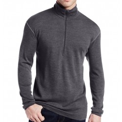 2016 new Brand 100% Pure Fine Merino Wool Men Mid weight 1/4 Zip Out door Base Layer Warm Thermal Long Sleeve Clothes Shirt Tops