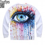 2016 new Fashion Men/Women's Big Eyes Printing Colorful Hoodie Fall Winter 3D Sweatshirts Clothes Harajuku 3D Sweatshirt men