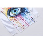 2016 new Fashion Men/Women's Big Eyes Printing Colorful Hoodie Fall Winter 3D Sweatshirts Clothes Harajuku 3D Sweatshirt men