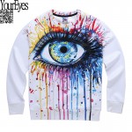 2016 new Fashion Men/Women's Big Eyes Printing Colorful Hoodie Fall Winter 3D Sweatshirts Clothes Harajuku 3D Sweatshirt men