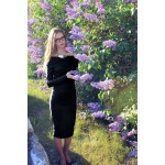 2016 new Fashion women autumn warm casual elastic plus size long sleeve slim bodycon off shoulder mid-calf midi dresses Vestidos
