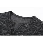2016 new Tee Tops Long Sleeve Stylish Slim Fit T-shirt Button placket Casual Outwears Popular Design New Men Henley Shirt