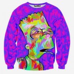 2016 new Women's suit Rainbow 3D print tracksuits Pigment Watercolor adventure time funny hoodies men coat brand harajuku tops