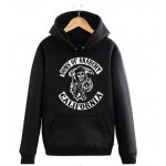 2016 new autumn and winter Sweatshirts SOA chaos son Sons of Anarchy samcro hooded jacket round neck plus cashmere sweatshirt