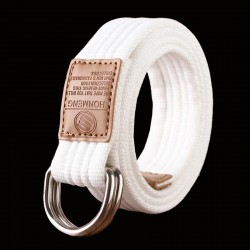 2016 new double ring canvas belt men casual canvas Belt Jeans woman fashion double ring D type buckle fashion 18 color belt