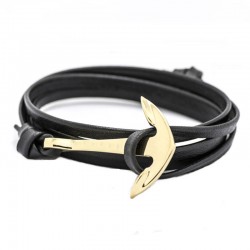 2016 new hand woven leather anchor bracelet with male and female charm bracelet jewelry bracelet Male Bracelet Pulseras