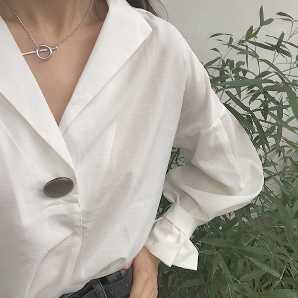 2016 new loose white black solid color shirt autumn fashion women batwing sleeve v neck blouses ladies shirts