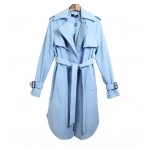 2016 new spring fashion/Casual women's Trench Coat long Outerwear loose clothes for lady good quality C0246