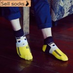 2016 new summer super hero Cartoon  man Casual ankle cotton socks men boat sock slippers harajuku EUR39-44