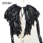 2016 new winter fur coat short paragraph feather vest waistcoat vest shawl high-grade natural feathers ,WPA-002