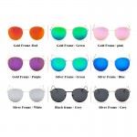 2016 retro round sunglasses women men brand designer sun glasses for women Alloy mirror sunglasses ray female oculos de sol