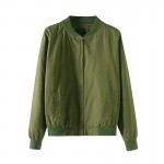 2016 spring Autumn Flight army green women basic jacket women's coat clothes bomber ladies zipper chaquetas bomber jacket