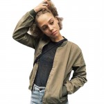 2016 spring Autumn Flight army green women basic jacket women's coat clothes bomber ladies zipper chaquetas bomber jacket