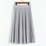2016 spring all-match chiffon skirt waist fold slim skirt pleated skirt Department summer slim skirt