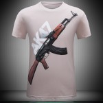 2016 summer Brand Casual Men's animal T-Shirt AK47/Pistol /bear / wolf 3D Printed T-Shirts Men Funny tee shirt Plus Size S-6XL