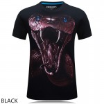 2016 summer Brand Clothing Men's animal T-Shirt tiger/Skull/gas monkey 3D Printed T-Shirts Men Funny Heavy metal Punk tee shirt 