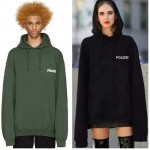 2016 sweatshirt oversized Green Polizei 16ss Embroidered hoodie with letters men women hiphop hoodies streetwear urban clothes