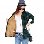 2016 warm winter coat female  thick velvet shirt plaid long-sleeved shirt  comfortable winter fashion cotton shirt women 20color