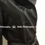 2016 winter new double-breasted long coat Slim pu faux leather female long trench coat jacket belted