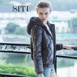 2016 women down warm velvet Pleuche pearl coat jacket parka elegant fashion new winter outerwear famous band model plus size