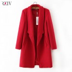 2016 women winter autumn jacket long women coat slim suit collar long style soild woolen coat female jacket