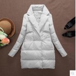 2016 women's slim coat thin spring autumn jacket coat women parka down outerwear medium-long plus size 3XL clothing