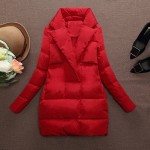 2016 women's slim coat thin spring autumn jacket coat women parka down outerwear medium-long plus size 3XL clothing