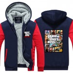 2016New Arrival GRAND THEFT AUTO V GTA Winter Men Hoodies Fleece Thick Jackets Sweatshirt Plus size