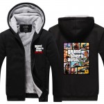 2016New Arrival GRAND THEFT AUTO V GTA Winter Men Hoodies Fleece Thick Jackets Sweatshirt Plus size