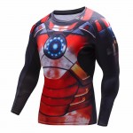 2016autumn Winter Compression Shirt Breathable Mesh Fitness Cothing Brand Clothing For Men Quick Dry 3d Men Crossfit S-2xl 