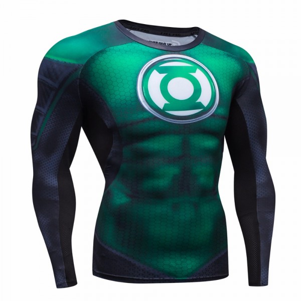 2016autumn Winter Compression Shirt Breathable Mesh Fitness Cothing Brand Clothing For Men Quick Dry 3d Men Crossfit S-2xl 