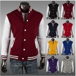2017  New Free Shipping NWT Varsity Letterman College Baseball COTTON JACKET 8 color