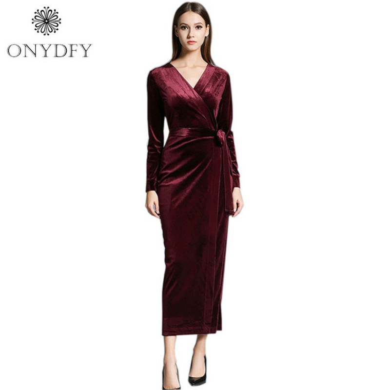 red velvet dress women