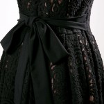 2017 Autumn Winter New Vintage Elegant Sexy Flare Black Hollow Out Embroidery Lace Long Sleeve Women Dress Office Evening Party