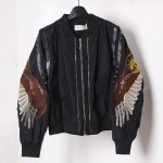 2017 Autumn Women Angel Wing Embroidery Bomber Jacket Rivet Stand Neck Jackets Short Outwear For Women Basic Coats