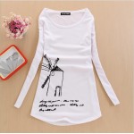 2017 Autumn Women Roupas Femininas Blusas Tops Women's Long Sleeve Tees Women Clothing Womens 3D T-Shirt For Women T Shirt