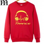 2017 Autumn and winter New Men's Hoodies Novelty Trance Headphones Classic Clothes Cotton  Men Hoodies Plus Size