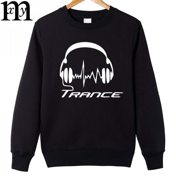 2017 Autumn and winter New Men's Hoodies Novelty Trance Headphones Classic Clothes Cotton  Men Hoodies Plus Size