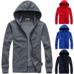 2017 Autumn and winter lovers casual with a hood sweatshirt blue lovers hoodies 5 color 5 size cardigan fleeces coat S-XXL