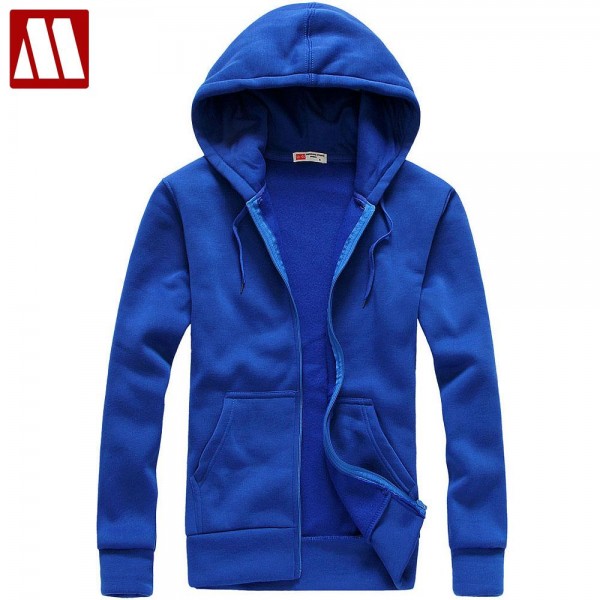 2017 Autumn and winter lovers casual with a hood sweatshirt blue lovers hoodies 5 color 5 size cardigan fleeces coat S-XXL