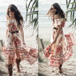 2017 Beach Dress Summer Short Sleeve Off The Shoulder Sexy Dress Vintage Floral Print Bohemia Dress Women Loose Women's Dresses