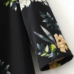 2017 Beach style Black Cardigan Open Stitch V-neck Long-sleeve Flower Printed Long Cardigan Outerwear CD12804C